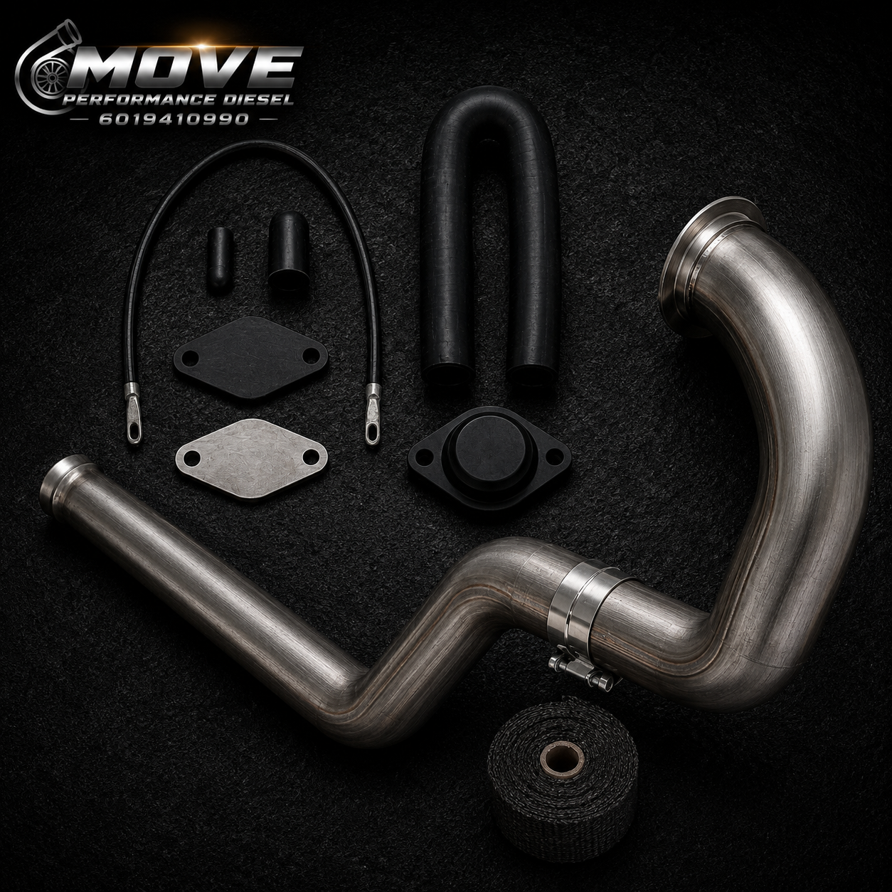 2020-2022 3.0L LM2 Duramax 3" Turbo Back DPF Delete Pipe & EGR Delete kit